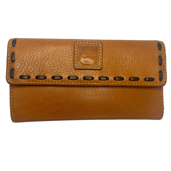 Dooney & Bourke Handbags - Dooney & Bourke Florentine Pebbled Leather Flap Continental Wallet